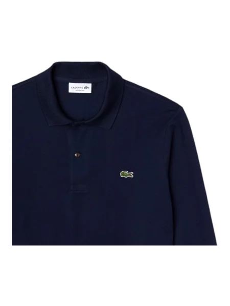 Koszulka polo Lacoste z długim rękawem niebieska