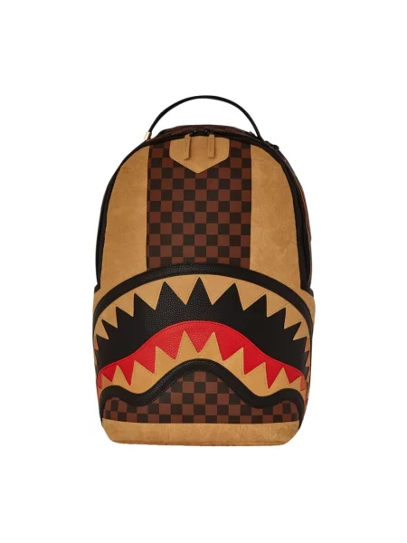 Plecak Sprayground skórzany w miejskim stylu beżowy
