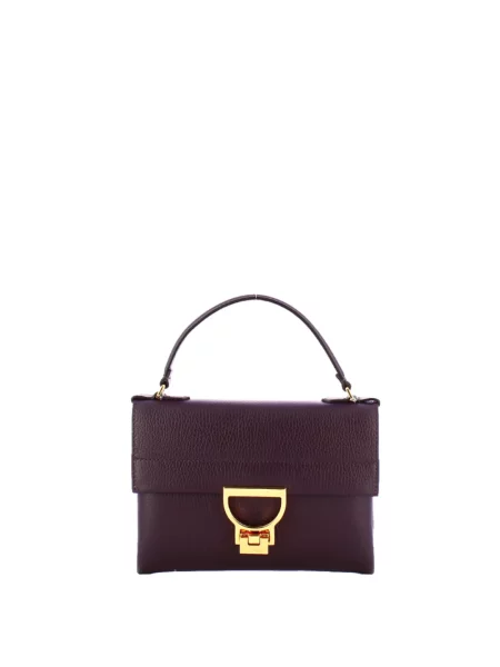 Mała mały torebka skórzana Coccinelle skórzana fioletowa