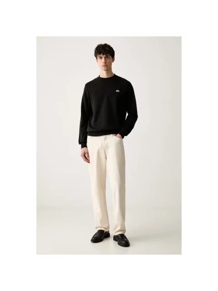Bluza Lacoste z długim rękawem polarowa czarna
