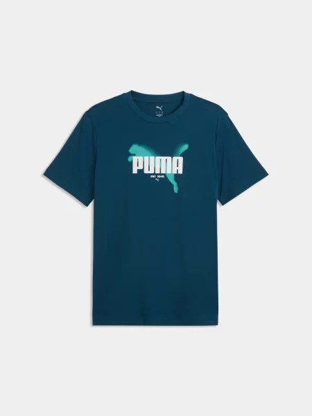 Футболка PUMA Graphics Tee комбінований верх синій
