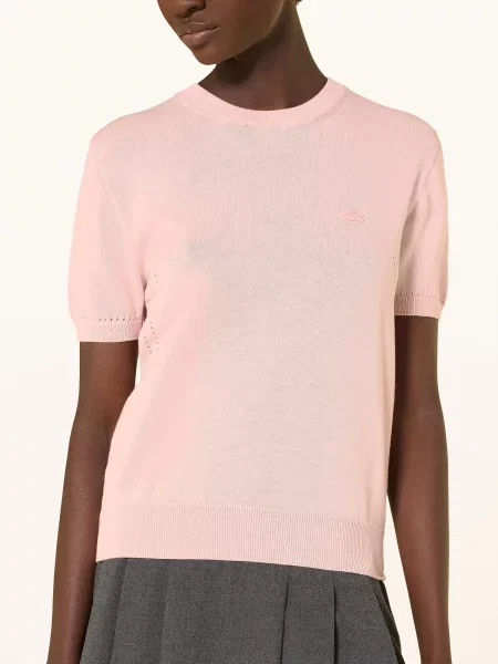 Lacoste Pletené Tričko růžová