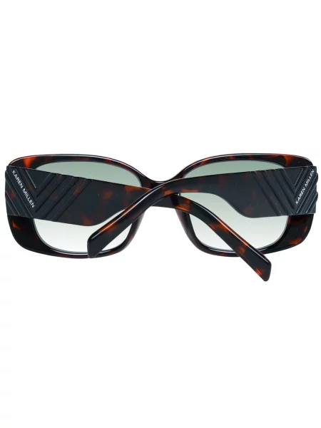 Lniane okulary przeciwsłoneczne Karen Millen brązowe