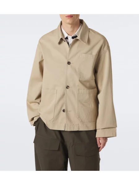 Geacă Jw Anderson cu broderie din canvas bej