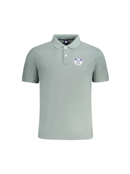 Koszulka polo North Sails z krótkim rękawem klasyczna zielona