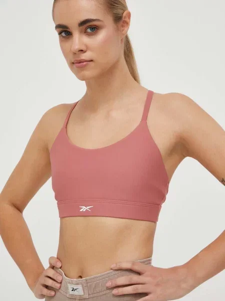 Сутиен за йога Reebok с изчистен дизайн оранжево
