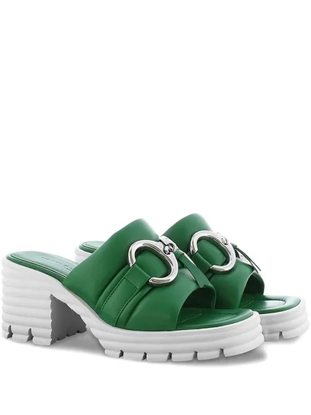 Sandály Kennel & Schmenger s hranatými špičkami zelené