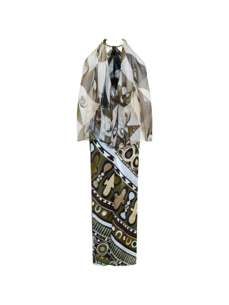 Rochie maxi Pucci de mătase cu imagine verde