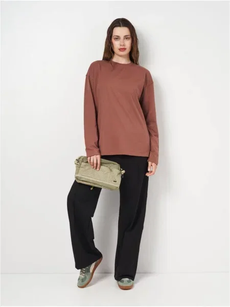 Лонгслів HiBrand бавовна/акрил коричневий