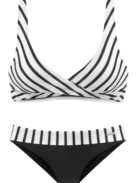 LASCANA Bikiny černá bílá