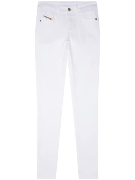 Blugi skinny Diesel 2017 SLANDY cu talie joasă alb