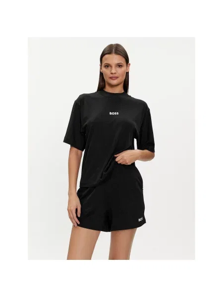 Boss Pižama Adeline Regular Fit črna