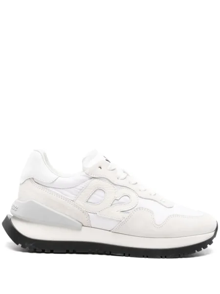Sneakerși Dsquared2 cu șireturi din piele alb