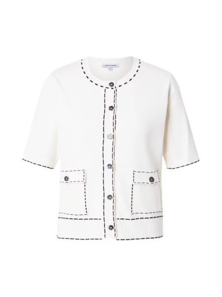 MORE & MORE Geacă tricotată negru / murdar alb