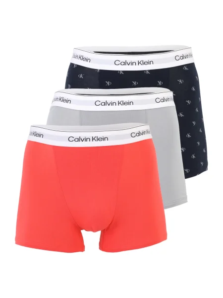 Calvin Klein Underwear Boksarice mornarska / svetlo siva / oranžna bela