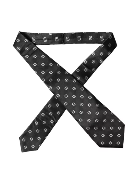 Krawat Dolce And Gabbana w geometryczne wzory szary