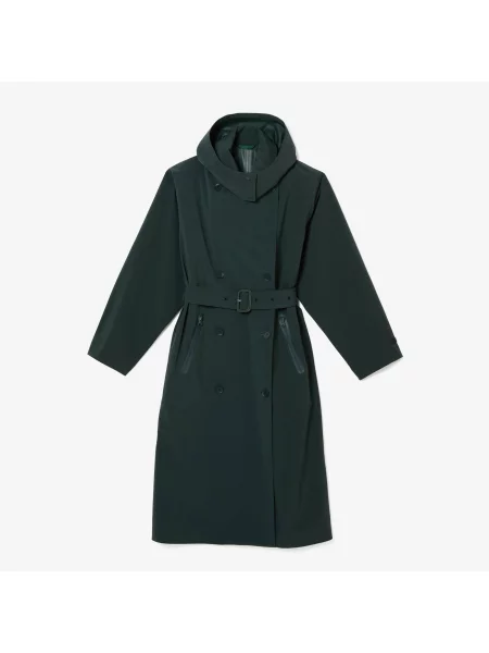 Lacoste Dwuwarstwowy Płaszcz Typu Oversised Z Piki zielony
