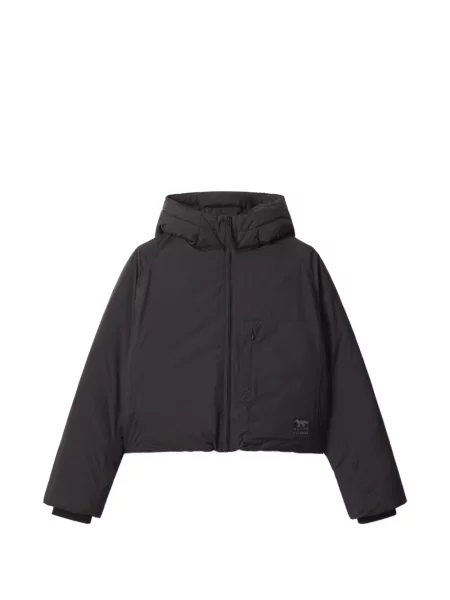 Decupat geacă Maison Kitsune cu glugă negru