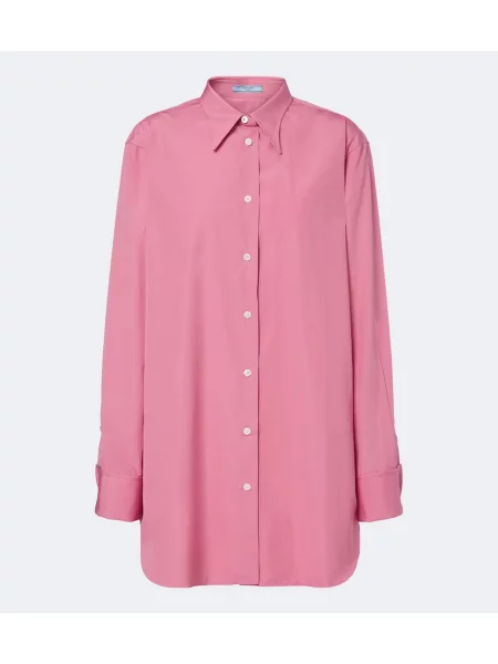 Cămașă Prada din poplin roz