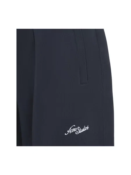 Spodnie dresowe Acne Studios z logo niebieskie