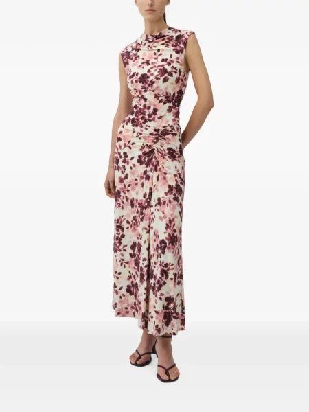 Rochie midi Simkhai cu model floral cu imagine din jerseu