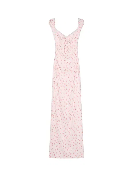 Bershka Rochie de vară verde închis / roz / roz pal / rodie roșu