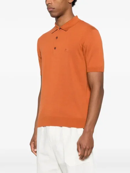 Polo Etro cu broderie portocaliu