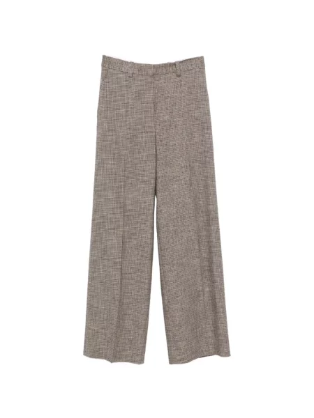 Pantaloni Maje în carouri maro