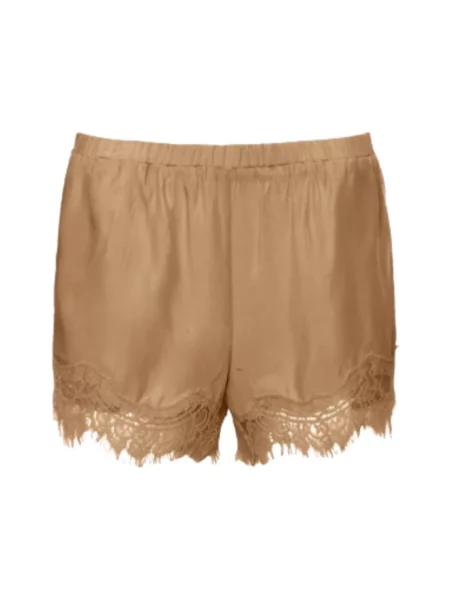 Szorty Gold Hawk koronkowe brązowe