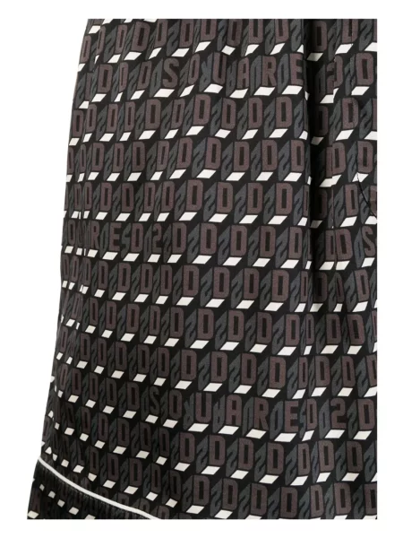 Slip de baie Dsquared2 cu imagine maro