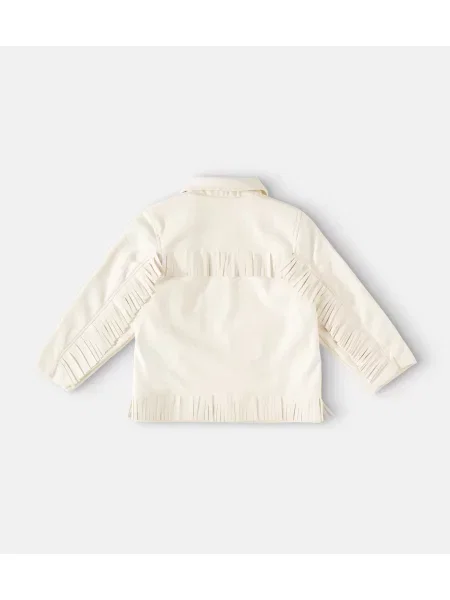 Odinė striukė Stella Mccartney balta