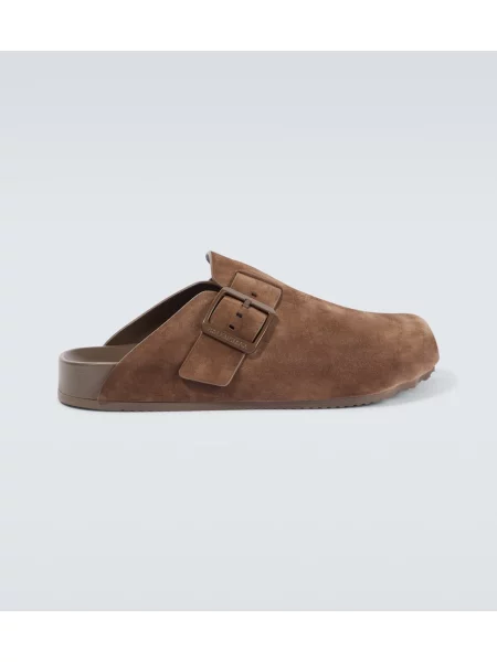 Mules Balenciaga iz semiša rjava