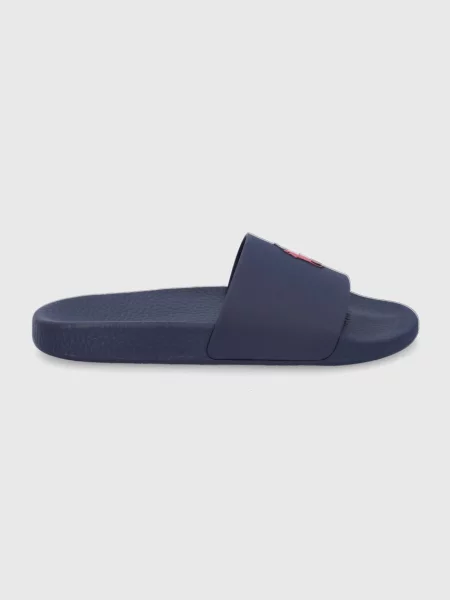 Шльопанці Polo Ralph Lauren Polo Slide синій