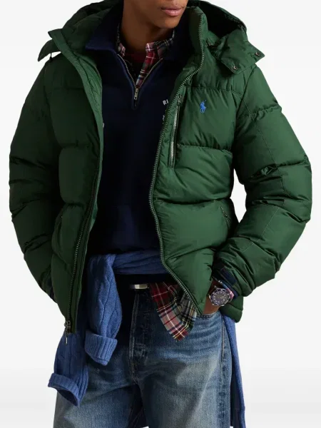 Ριγέ polo Polo Ralph Lauren με κουκούλα με αυτόγραφο λευκό