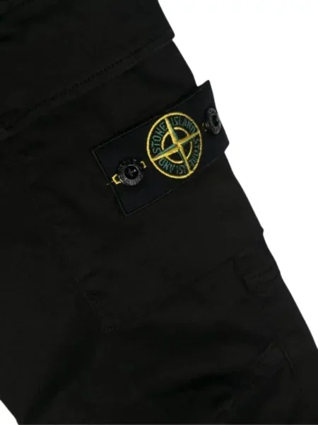 Spodnie cargo dziecięce Stone Island czarne