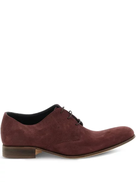 Pantofi derby Julian din piele de căprioară roșu