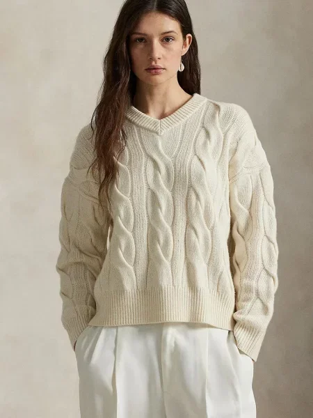 Polo Ralph Lauren pulover de lână alb