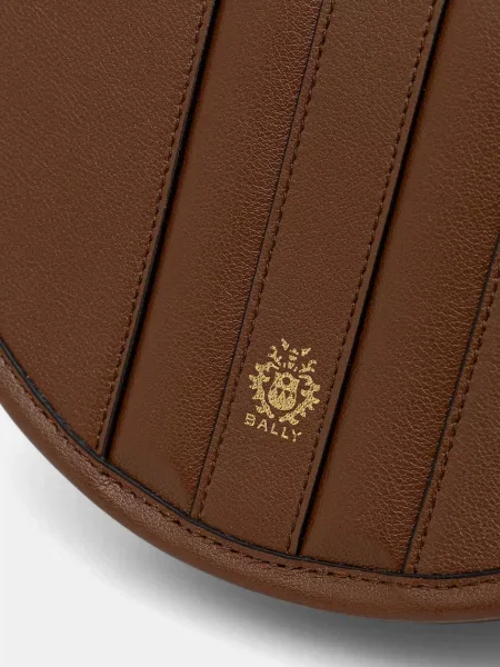 Шкіряна сумочка Bally коричневий