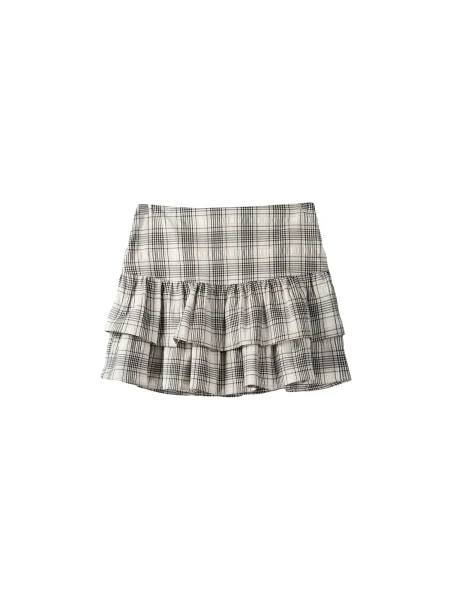 Bershka Fustă bej / bej închis negru