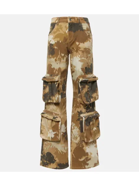Spodnie cargo Blumarine w kamuflażu różowe