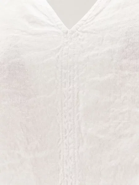 Top Aspesi de in cu decolteu în V alb