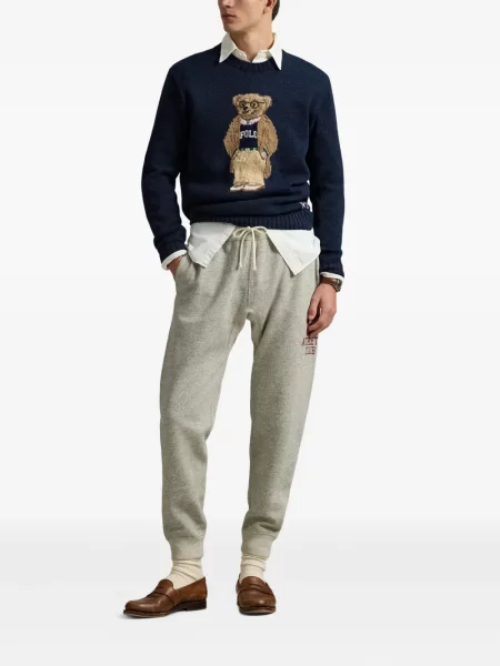 Карирана поло тениска Polo Ralph Lauren с принт поплин бяло