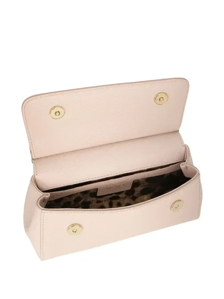 Geanta de piele Dolce & Gabbana Sicily din piele roz