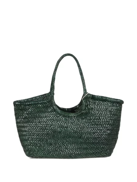 Geantă shopper Dragon din piele verde