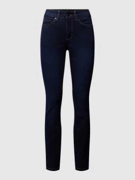 Jeansy o kroju skinny fit z dodatkiem streczu model ‘Dream Skinny’ Mac granatowe