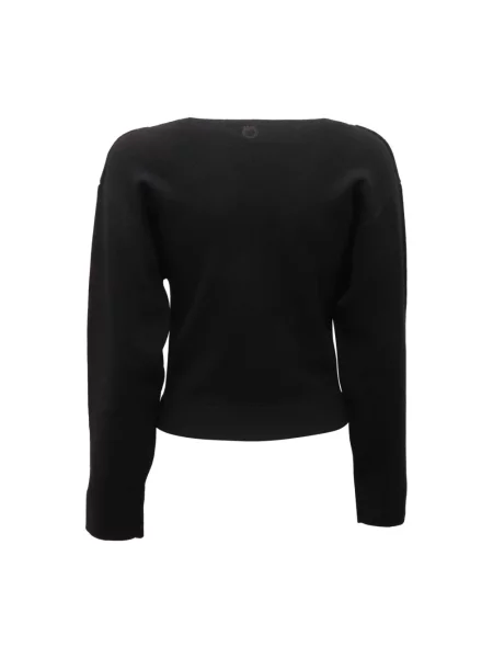 Sweter Pinko z dekoltem w łódkę czarny