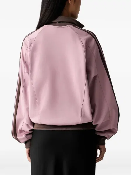 Hanorac Adidas cu broderie cu dungi alergare roz