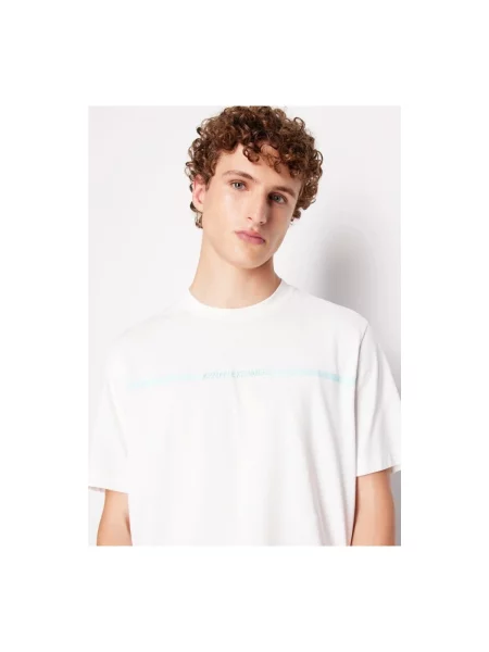 Armani Exchange Tricou | Straight fit alb