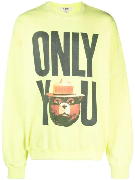 Pulover Phipps cu imagine galben
