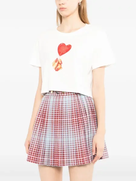 Decupat tricou Melt cu imagine alb